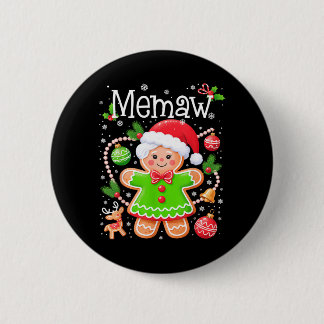 Schattige Memaw Gebruinde Suiker Familie Kerst Mat Ronde Button 5,7 Cm
