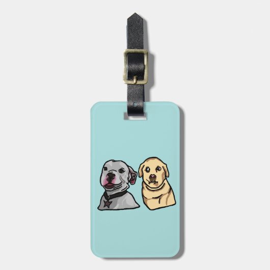 Schattige Meme Honden Bagagelabel (Voorkant verticaal)