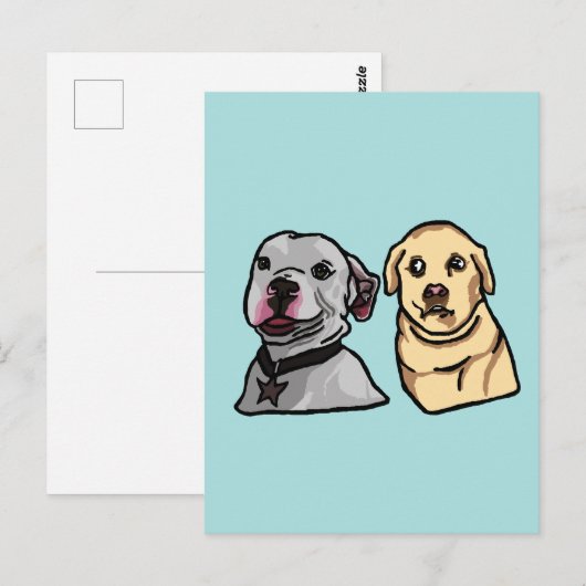 Schattige Meme Honden Briefkaart (Voorkant / Achterkant)