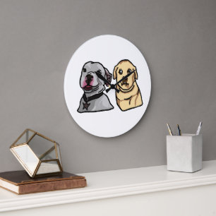Schattige Meme Honden Grote Klok