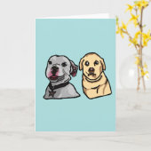 Schattige Meme Honden Kaart (Gele Bloem)