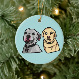 Schattige Meme Honden Keramisch Ornament
