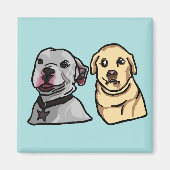 Schattige Meme Honden Magneet (Voorkant)