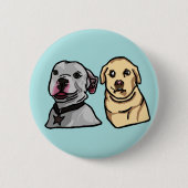 Schattige Meme Honden Ronde Button 5,7 Cm (Voorkant)