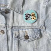 Schattige Meme Honden Ronde Button 5,7 Cm (In situ)