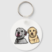 Schattige Meme Honden Sleutelhanger (Voorkant)