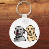Schattige Meme Honden Sleutelhanger (Achterkant)
