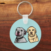 Schattige Meme Honden Sleutelhanger (Achterkant)