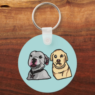 Schattige Meme Honden Sleutelhanger