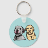 Schattige Meme Honden Sleutelhanger (Achterkant)