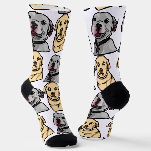 Schattige Meme Honden Sokken (Gebogen)