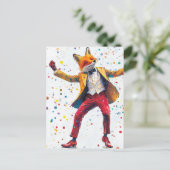 Schattige meneer Foxy Briefkaart (Staand voorkant)