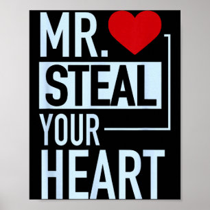 Schattige meneer steelt je hart Valentijnsdag Poster