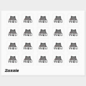 Schattige Meow Mopshond Sticker Vierkant Kitten De (Vel)