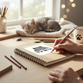 Schattige Meow Mopshond Sticker Vierkant Kitten De