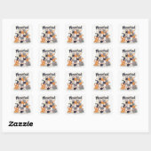 Schattige 'Meowntain' Funny Cat Stack Vierkante Sticker (Vel)