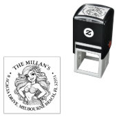 Schattige Mermaid Party thema Zelfinktende Stempel (In situ)