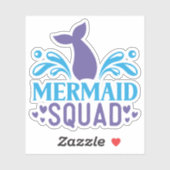Schattige Mermaid Squad Vinyl Sticker (Vel)