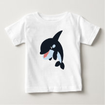 Schattige Merry Cartoon Killer Whale Baby T-shirt