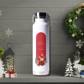 Schattige Merry Christmas Floral Minimalist Custom Waterfles