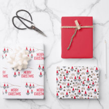 Schattige Merry Christmas gnome rood pet inpakpapi