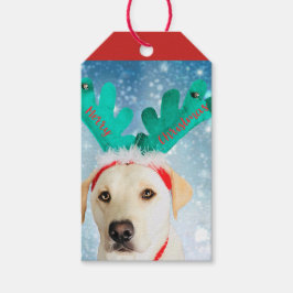 Schattige Merry Christmas Labrador Dog Cadeaulabel