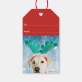 Schattige Merry Christmas Labrador Dog Cadeaulabel (Achterkant)