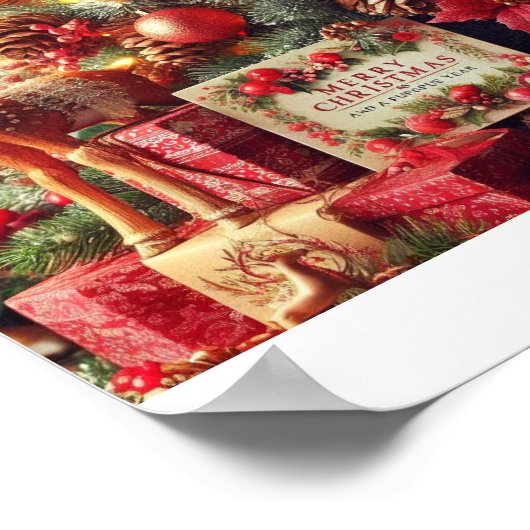 Schattige Merry Christmas Poster (Hoek)