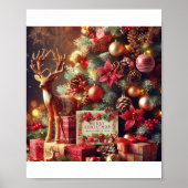Schattige Merry Christmas Poster (Voorkant)