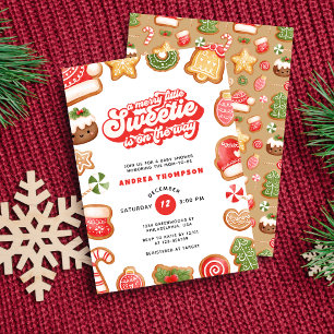 Schattige Merry Little Sweetie Gingerbread Baby sh Kaart