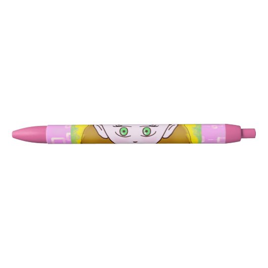 Schattige Merry Pink Blauwe Inkt Pen (Voorkant)