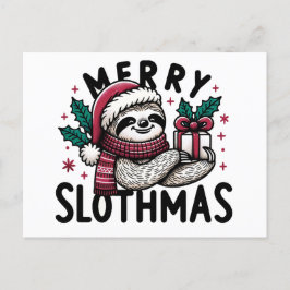 Schattige Merry Slothmas Briefkaart
