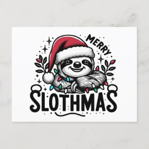 Schattige Merry Slothmas Briefkaart