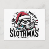 Schattige Merry Slothmas Briefkaart (Voorkant)