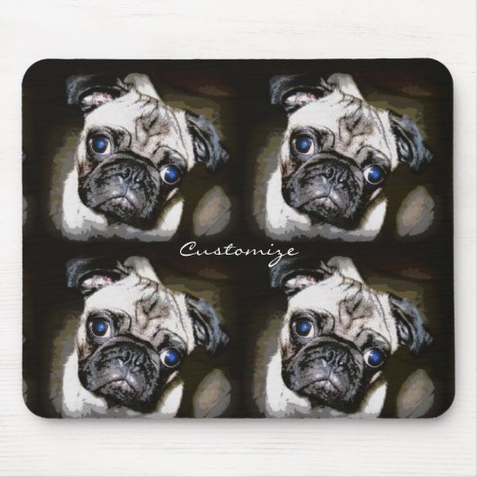 schattige, met blauwe ogen bezielde Thunder_Cove Muismat (Voorkant)