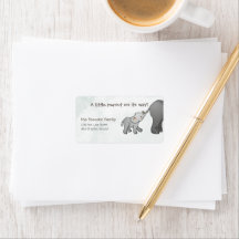 Schattige met de hand getekende olifant Kleine pin