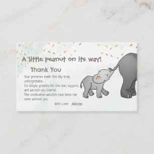 Schattige met de hand getekende olifant Kleine Pin Informatiekaartje