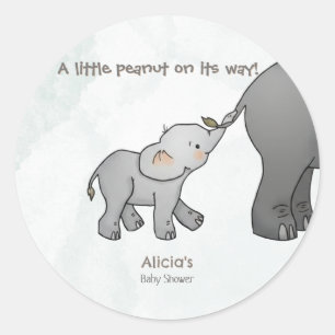 Schattige met de hand getekende olifant Kleine pin Ronde Sticker