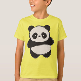 Schattige met de hand getekende panda beer - Aardi T-shirt