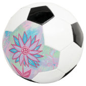 Schattige met de hand getekende pastelbloem voetbal (Drie kwart)
