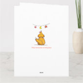 Schattige met de hand getekende vos / Prettig kers Kaart (Achterkant)