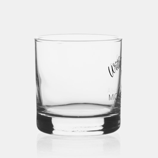 Schattige met deze ring aangepaste namen bruiloft whisky glas (Rechts)