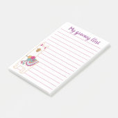 Schattige met lama bekleed kussen post-it® notes (Schuin)