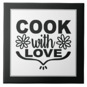 Schattige met liefde woord kunst keuken tegeltje (Voorkant)