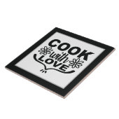 Schattige met liefde woord kunst keuken tegeltje (Zijkant)