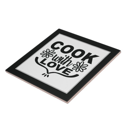 Schattige met liefde woord kunst keuken tegeltje (Zijkant)