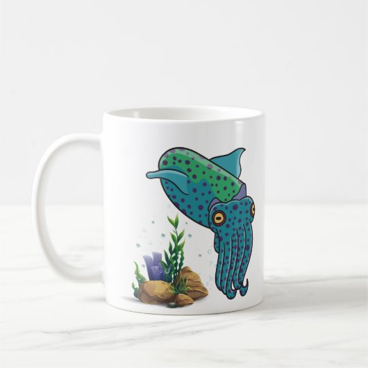 Schattige met mariene habitat koraal en bubbels Ko Koffiemok (Links)