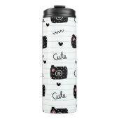 Schattige met nokken gevoerd papier thermosbeker (Voorkant)