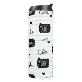 Schattige met nokken gevoerd papier thermosbeker (Gedraaid links)