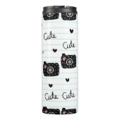 Schattige met nokken gevoerd papier thermosbeker (Achterkant)